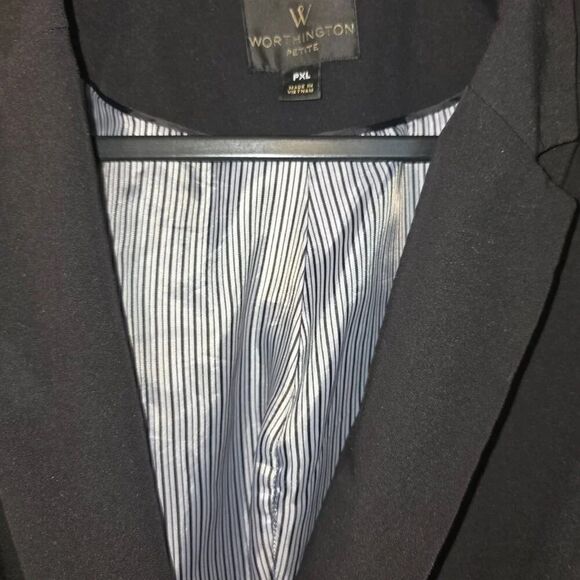 Worthington Black Business Blazer Petite XL with Lining - Picture 4 of 4